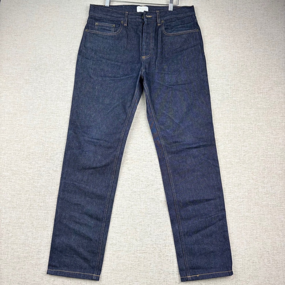 Aime Leon Dore Mens‎ 32 x30 Dark Indigo Selvedge Style Straight Leg Denim Jeans
